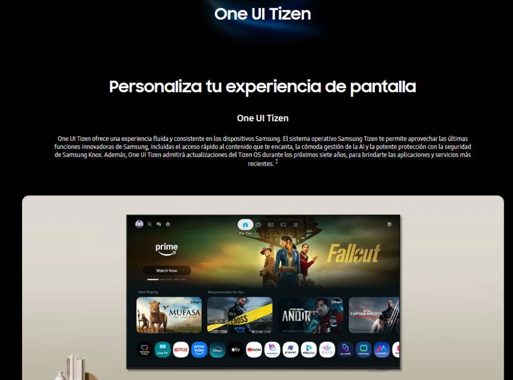 Pantalla 85 pulgadas Crystal UHD U8200HF 4K Vision AI Smart TV (2026) Resolución 3840 x 2160 HDMI: 3 USB:1 Sistema operativo Smart TV Tizen UN85U8200HFXZX 3