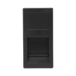 Medio Módulo / 1 Puerto Keystone RJ45 / Guardapolvo Integrado / Cajas Teleblock y Ofiblock / Acabado Negro SM1_2KEYN-l