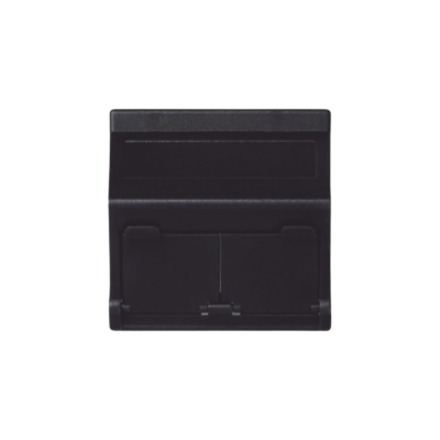 Placa Inclinada Voz y Datos / 2 Módulos RJ45 Keystone / Guardapolvos Integrados / IP20 / 45x45 mm