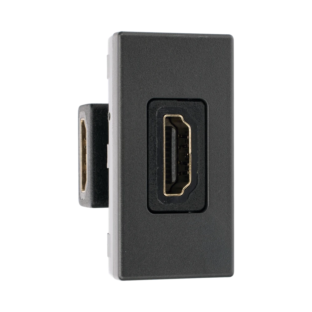 SMHDMIN-AD-2-l Módulo HDMI / Conector Hembra-Hembra / Full HD y 4K / Acabado Negro / Sistema Modular K45 SM-HDMI-N 3
