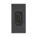 Módulo HDMI / Conector Hembra-Hembra / Full HD y 4K / Acabado Negro / Sistema Modular K45 SMHDMIN-l