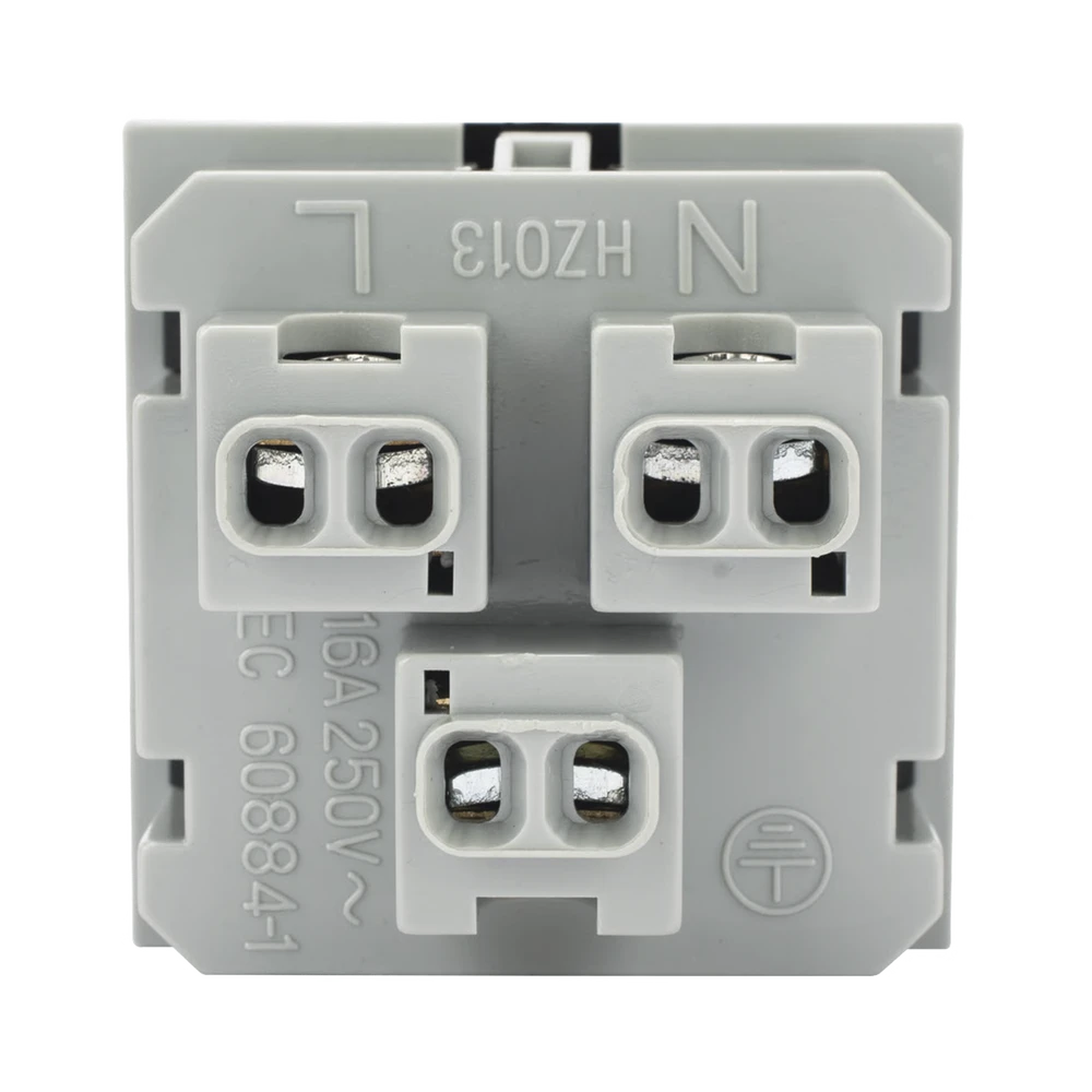 SMTCEAN-AD-3-l Módulo para Tomacorriente Euroamericano / Color Negro / 45x45 mm (1.77 x 1.77 pulgadas) / Compatible con Torres y Cajas para Escritorio SM-TCEA-N 4