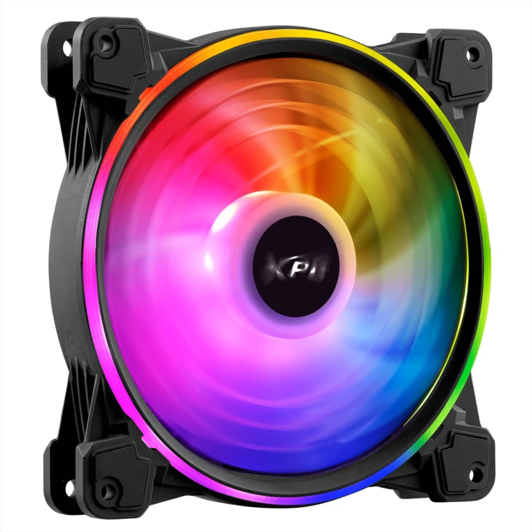 Ventilador XPG HURRICANE 140 ARGB PWM (Pulse Width Modulation). 140mm. Con Iluminacion ARGB. NEGRO. HURRICANE140ARGBPWM-BKCWW VENDAT050_full