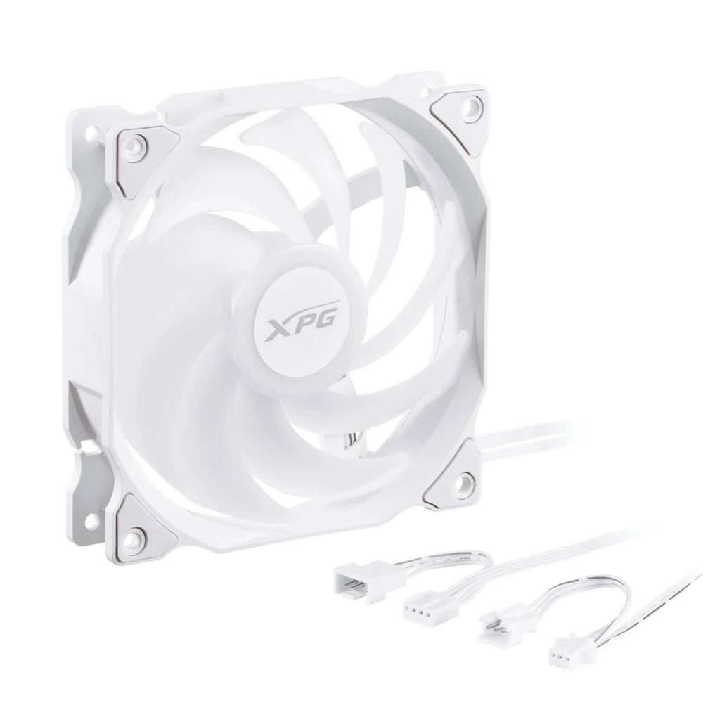 Ventilador XPG VENTO 120 ARGB PWM (Pulse Width Modulation). Dimensiones 120 x 120 x 25mm. Con Iluminacion ARGB. VENTO120ARGBPWM-WHCWW 3