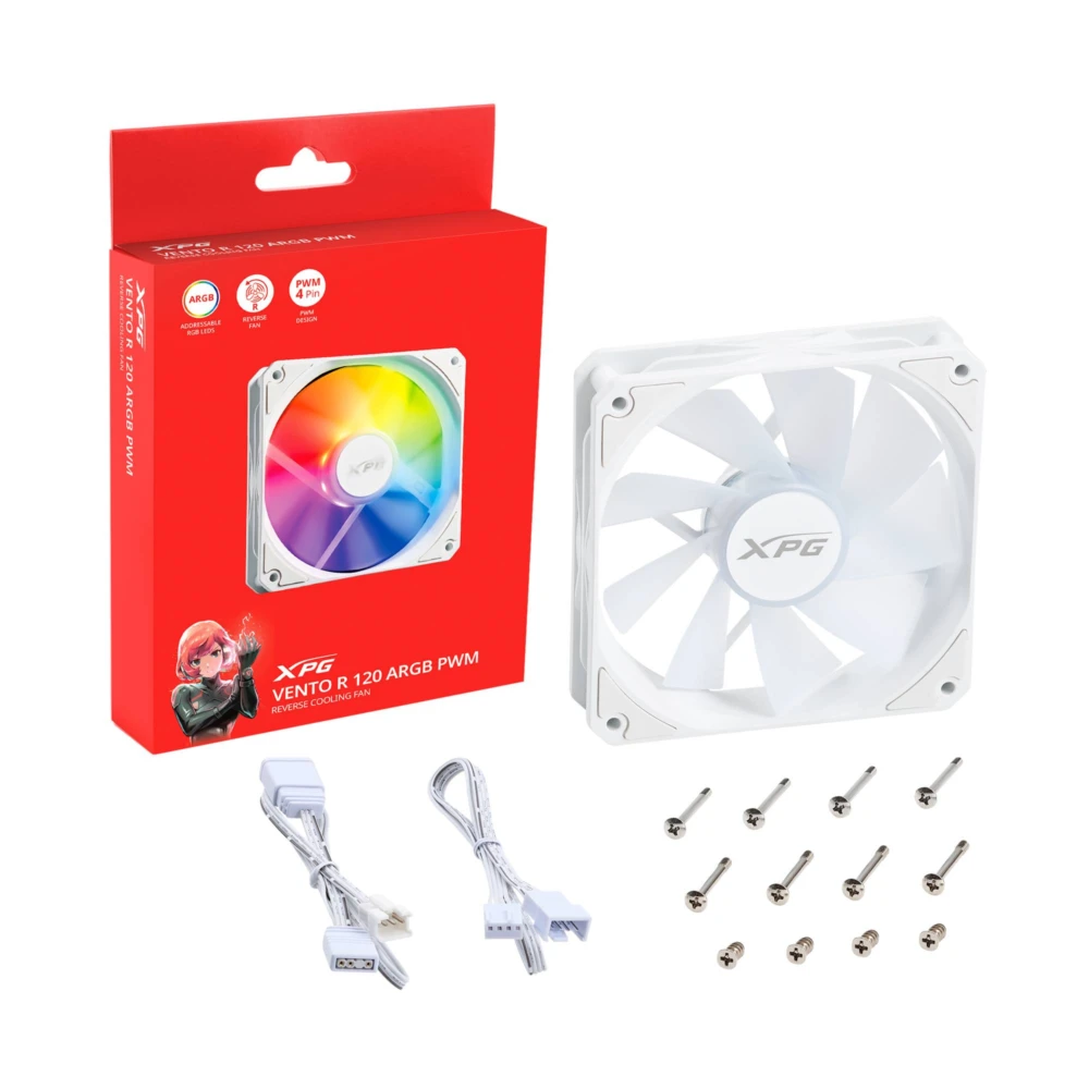 VENDAT250_3_full Ventilador XPG VENTO R 120 ARGB PWM (Pulse Width Modulation). Dimensiones 120 x 120 x 25mm. Iluminación ARGB. BLANCO VENTOR120ARGBPWM-WHCWW VENTOR120ARGBPWM-WHCWW 4