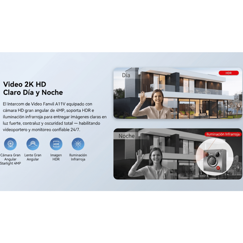 Videoportero IP para Exterior / Cámara 4 Megapixel (1080p) / HDR e Iluminación IR / Altavoz 5W y Doble Micrófono / Panel Acero Inoxidable y Cuerpo Aluminio / IP66 e IK10 / PoE+ / 2 Líneas SIP A11V 24