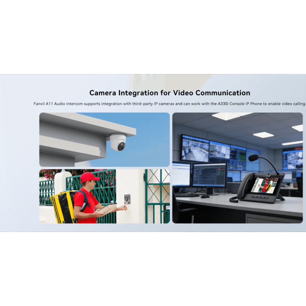 Intercom IP para Exterior / Cámara 4 Megapixel (1080p) / HDR e Iluminación IR / Altavoz 5W y Doble Micrófono con Reducción de Ruido / Panel Acero Inoxidable y Cuerpo Aluminio / IP66 e IK10 / PoE+ / 2 Líneas SIP A11 6
