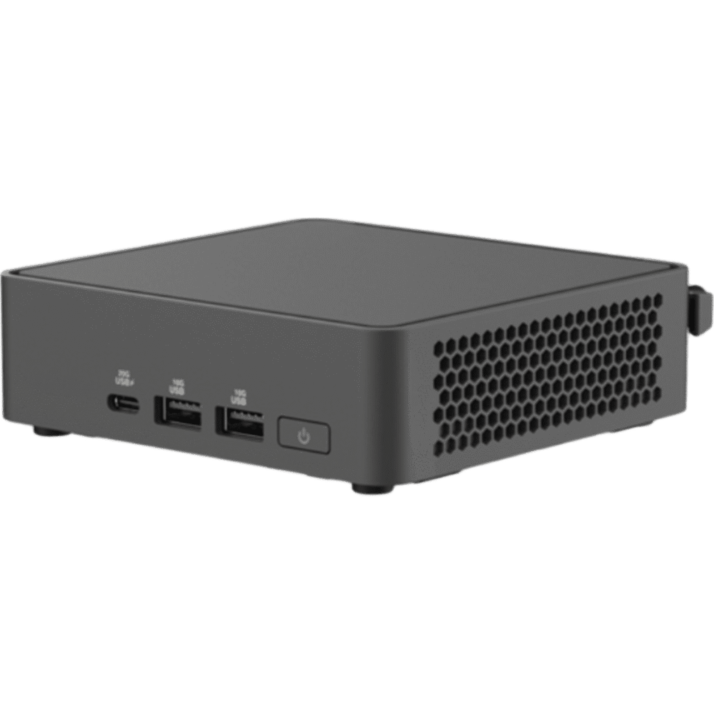 frontal_0S1000-14 Mini PC / Intel Core 7 240H / 16 GB DDR5-5600 / Wi-Fi 7 / 2.5GbE / Thunderbolt 4 / 4x 4K / Chasis 0.48 L BOXNUCI7ALL 2