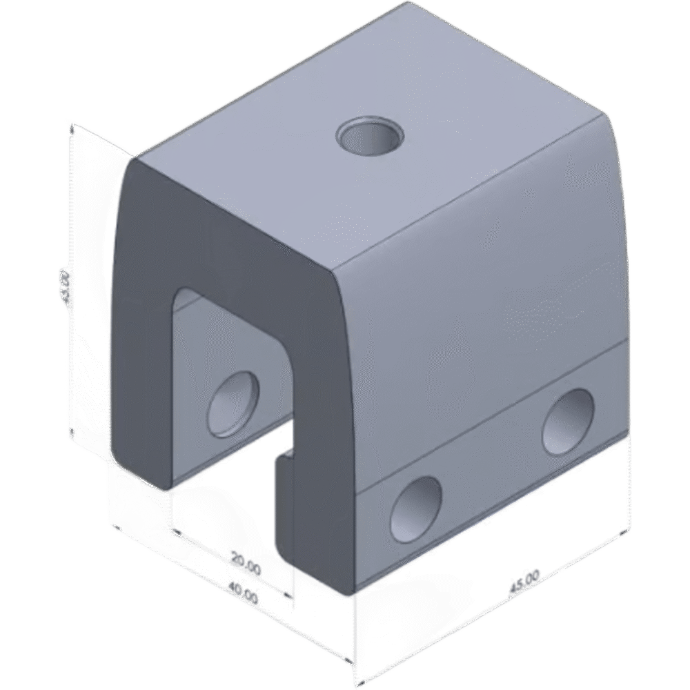 frontal_0S1000-2 Clamp de Sujeción para Paneles Solares / Aluminio Serie 6000 / Sin Perforaciones / Lámina Engargolada / 187 g / Tornillos Acero Inoxidable N00028 2