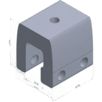 Clamp de Sujeción para Paneles Solares / Aluminio Serie 6000 / Sin Perforaciones / Lámina Engargolada / 187 g / Tornillos Acero Inoxidable frontal_0S1000-2