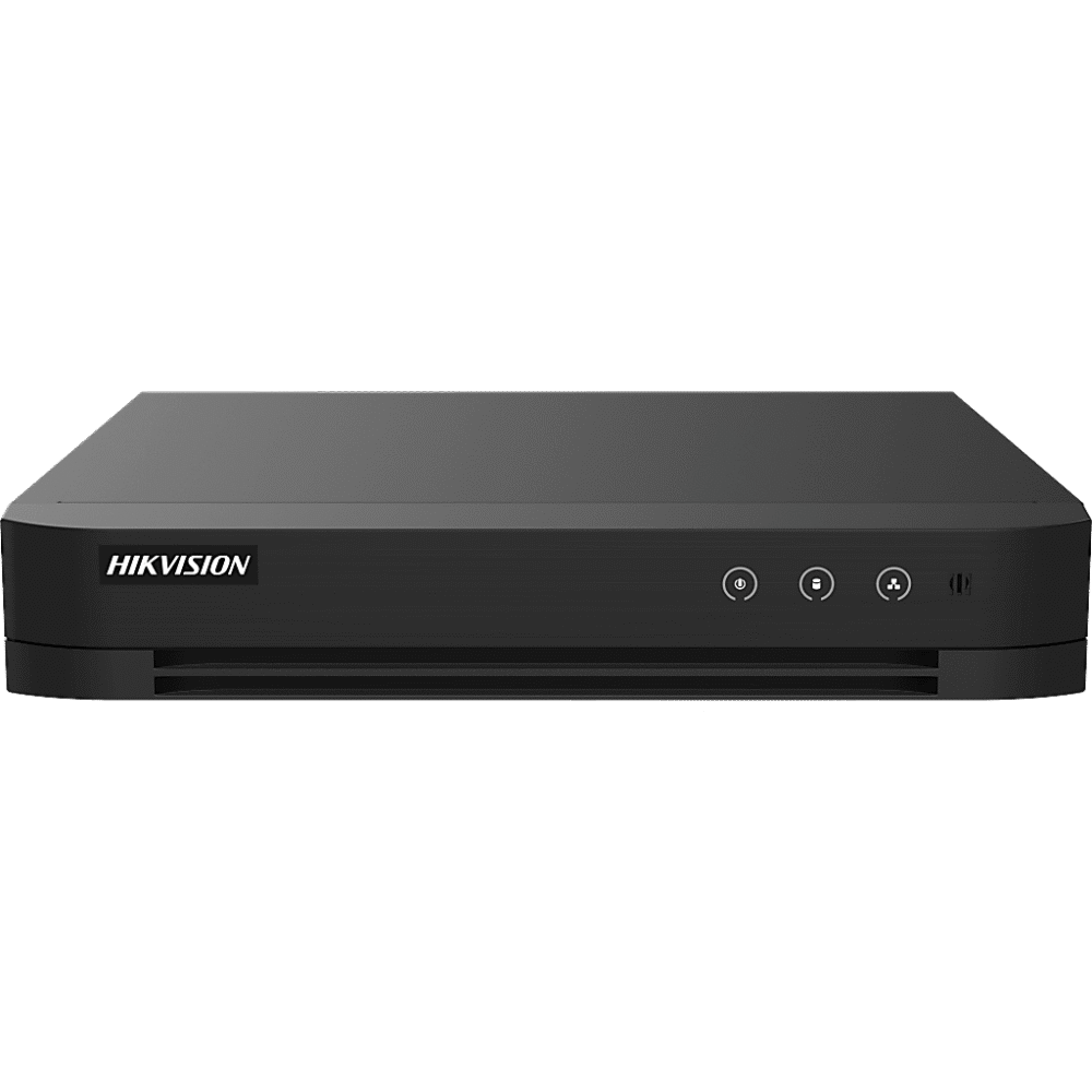 frontal_0S1000-20 DVR Pentahíbrido / 4 Canales TurboHD 4K + 8 Canales IP / 4K HDMI / AcuSearch / Perimeter Protection / 1 Bahía SATA 10 TB DS-7204HUHI-S1/XT 3