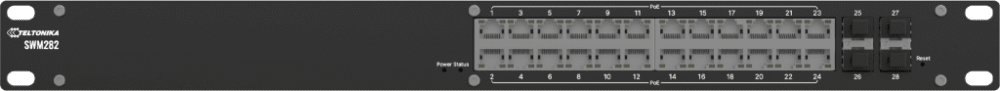 frontal_0S1000-24 Switch Administrable L2+ / 24 Puertos PoE+ Gigabit / 4 Puertos SFP / Capacidad 56 Gbps / 300W PoE / Rack 19" / IP30 SWM282 2