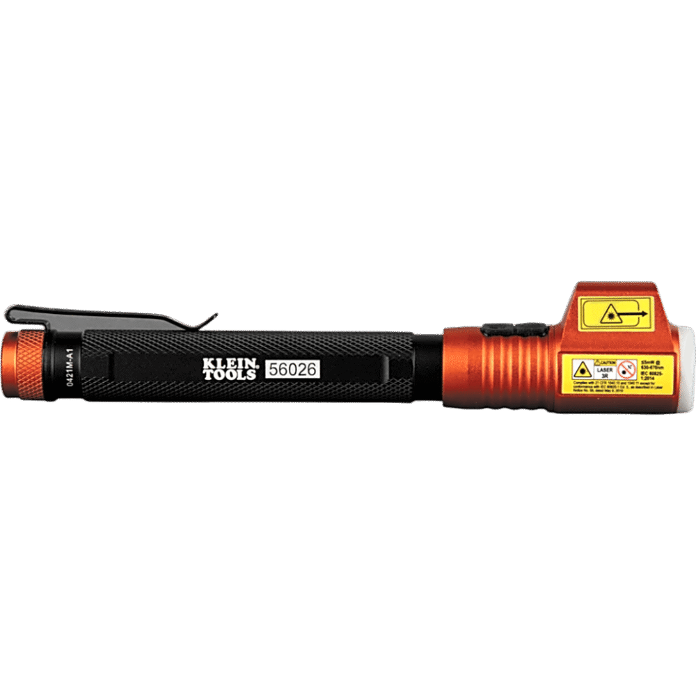 frontal_0S1000-5 Minilinterna LED / 70 Lúmenes / Láser Rojo Clase 3R / Caídas 3 m (9.8 ft) / Rango -30 a 60 °C / Anillo Fosforescente 560-26R 2