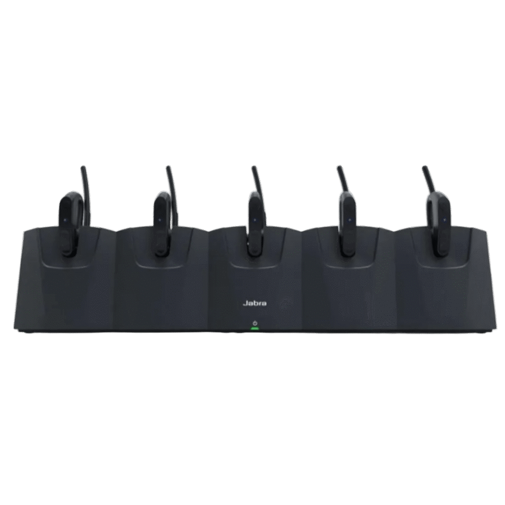 frontal_0S1000-6 Estación de Carga / 5 Bays / Headset Perform 45 / Actualización Firmware USB 2.0 / LED Indicadores por Bay / Rack 19" PERFORM-5BAY-CHG 2