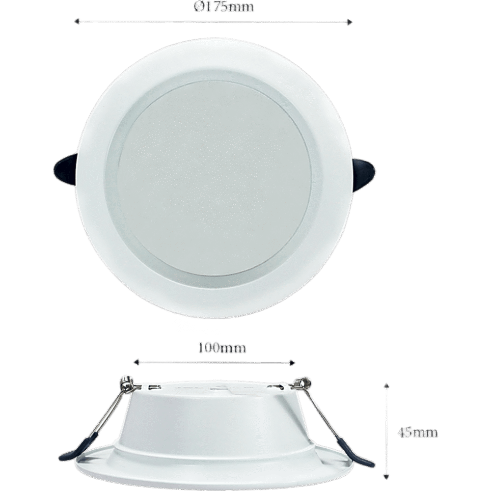 lateral_izquierda_0S1000-10 Downlight LED Empotrable / 18 W / 1400 lm / Temperatura Dual 4000K/6500K / Ángulo 100° / IP20 JLTR-18 3