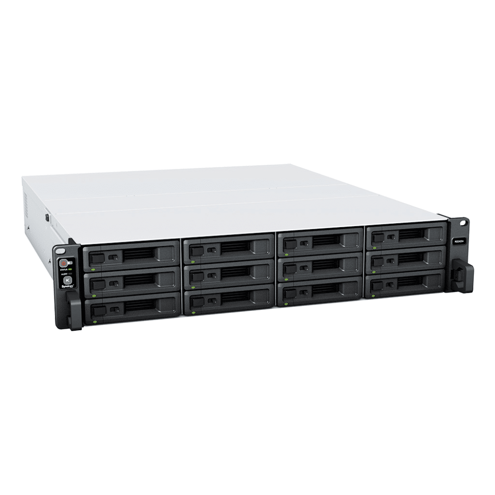 lateral_izquierda_0S1000-14 Servidor NAS Rack / 12 Bahías / 2U / Hasta 216 TB (expansible a 432 TB) / Rendimiento 3,500/1,700 MB/s / 10GbE / Fuentes Redundantes / Alta Disponibilidad RS2423PLUS 3