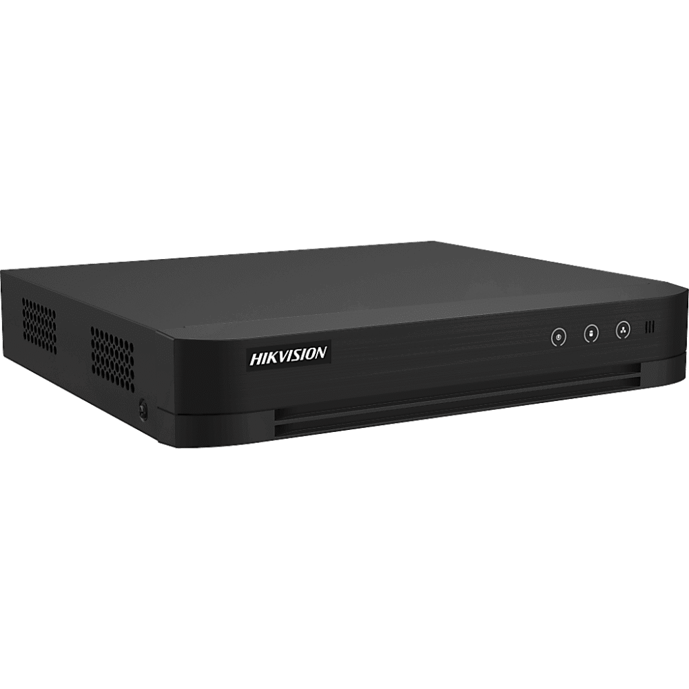DVR Pentahíbrido / 16 Canales TurboHD + 24 Canales IP / 3K Lite / Salida 4K HDMI / H.265+ con GUANLAN AI / AcuSearch / Perimeter Protection / 1 Bahía SATA 12 TB DS-7216HQHI-S1/XT 4