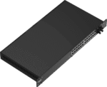 Switch Administrable L2+ / 24 Puertos PoE+ Gigabit / 4 Puertos SFP / Capacidad 56 Gbps / 300W PoE / Rack 19" / IP30 lateral_izquierda_0S1000-23