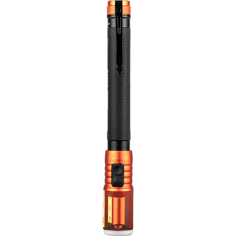 lateral_izquierda_0S1000-4 Minilinterna LED / 70 Lúmenes / Láser Rojo Clase 3R / Caídas 3 m (9.8 ft) / Rango -30 a 60 °C / Anillo Fosforescente 560-26R 3