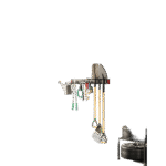 Sistema de Almacenamiento de Pared / Capacidad Total 228 kg (502.7 lb) / 8 Ganchos Ajustables / 2 Bandas de Sujeción / Estructura Acero y Plástico listado_0S1000-17