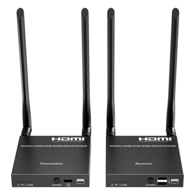 Extensor HDMI Inalámbrico / 4K@60Hz 4096x2160 / KVM Integrado / Banda 5G / Alcance 50 m (164 ft) / 1 a 4 Pantallas