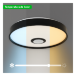 Luminario LED RGB / 30W / 2400 Lúmenes / Bluetooth / Control por App / Voltaje Universal 85-265V / 380 mm (1.2 ft) Diámetro portada_0S1000-116