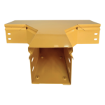Charola T Horizontal para Fibra Óptica / Aluminio 4" x 4" / Radio de Curvatura 8" / Recubrimiento Epóxico Amarillo / Incluye Tapa y Accesorios portada_0S1000-131