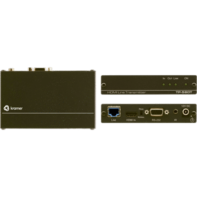 Transmisor HDBaseT / HDMI 4K60 4:2:0 / HDCP 2.2 / Extensión 40 m (130 ft) a 4K / RS-232 e IR Bidireccionales / Sin Ventiladores