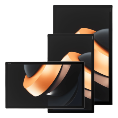 Pantalla Interactiva / 22 Pulgadas / FHD 400 Nits / Inclinación 15° a 80° / IP54 / PoE / Android 13 / NFC / Bluetooth 5.0