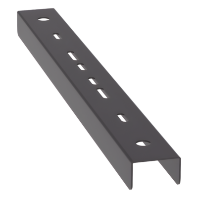 Soporte Tipo Trapecio / Hasta 12 in (305 mm) Ancho / Varilla Roscada 1/2 in / Acero con Recubrimiento en Polvo / Negro