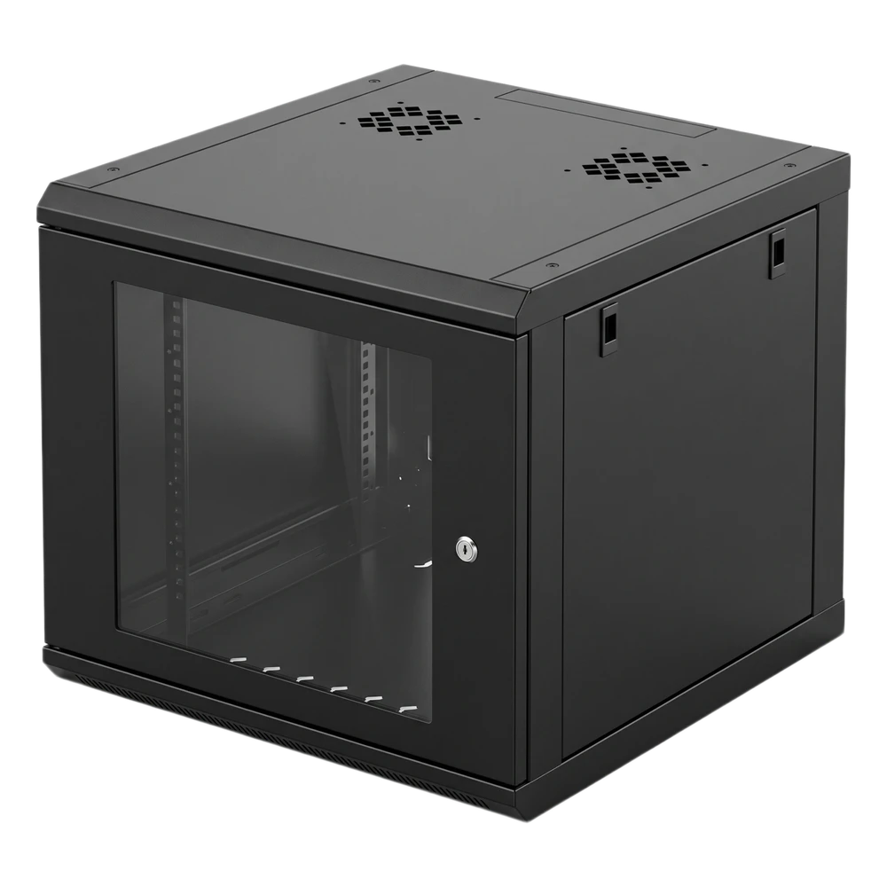 portada_0S1000-211 Gabinete de Pared / 6U Rack 19 in / Profundidad 635 mm (2.08 ft) / Cristal Templado / Carga 100 kg / Acero Reforzado SR-19-06-GN3G 1