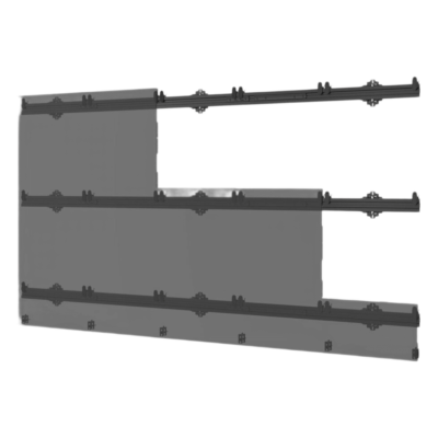 Sistema de Montaje para Videowall LED / 5x5 Paneles / Carga 284.1 kg (625 lb) / Ajuste de Precisión Dual / Aluminio Anodizado / Hasta 135" 3.05 x 1.69 m (10 x 5.5 ft)