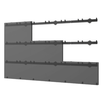 Sistema de Montaje para Videowall / Configuración 6x6 Paneles / Capacidad 409.1 kg (900 lb) / Microajuste 6 mm / Aluminio Anodizado / Hasta 162" 3.60 x 2.03 m (11.8 x 6.7 ft)