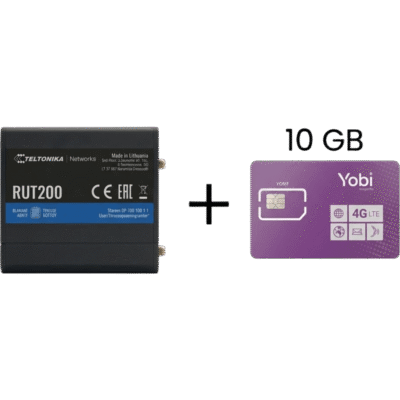 Router Industrial 4G LTE / Cat 4 150 Mbps / Wi-Fi 2.4 GHz / -40°C a 75°C / Gestión RMS / Kit con SIM 10GB Anual