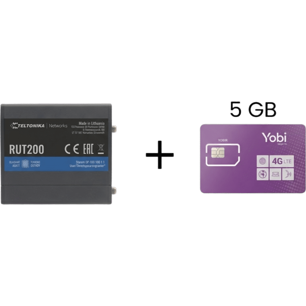 portada_0S1000-255 Router Celular Industrial / 4G LTE Cat 4 150 Mbps / Wi-Fi 2.4 GHz / Operación -40°C a 75°C / 2 Puertos Ethernet / Gestión RMS RUT200+5GBYOBI 1