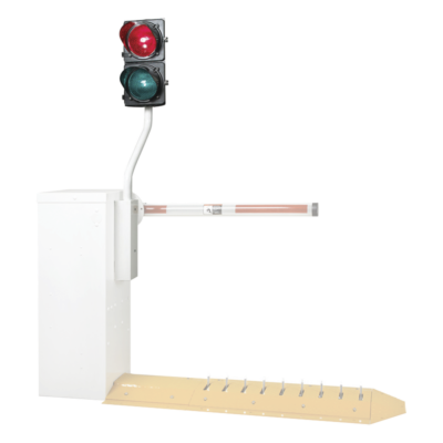 Semáforo LED para Barrera / Rojo/Verde / 12 VDC / Poste 35' (114.8 ft) / Cable 6 ft (19.7 ft) / Sincronización con Ciclo de Barrera