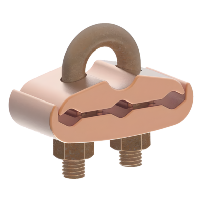 Conector Mecánico / 3 Cables Cobre 2/0 AWG - 250 KCMIL / Varilla 5/8" - 3/4" / Torque 480 lbf·in / UL467