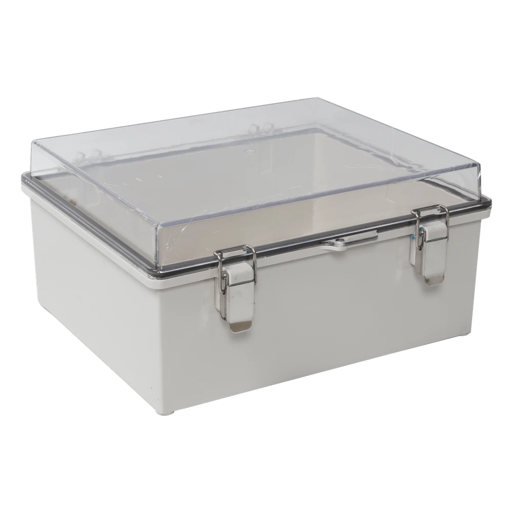 portada_0S1000-30 Gabinete Plástico ABS / Puerta Transparente Policarbonato / 300 x 300 x 180 mm (11.8 x 11.8 x 7.1 in) / Uso en Intemperie / Cierre por Broches Inoxidables / Compatible con Placa Interna PST-3030-18ET 1