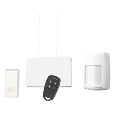 Kit Inalámbrico para Panel de Alarma / Receptor RF / 4 Contactos Magnéticos / Detector PIR con Anti-Mascotas / Control Remoto 4 Botones