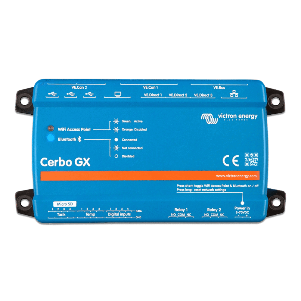 portada_0S1000-33 Centro de comunicaciones / Monitoreo remoto / Pantallas táctiles 5" y 7" / Conectividad Bluetooth / VRM / VE.Direct, VE.Bus, VE.CAN, USB CERBOGXMK2 1