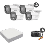 Kit de Videovigilancia TurboHD / 1080p Lite / 4 Cámaras Bala ColorVu / DVR 5 Canales / IR 20 m (65.6 ft) / IP66 portada_0S1000-358