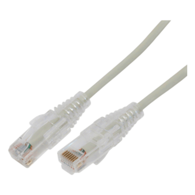 Cable de Parcheo Slim UTP Cat6A / 1 Metro (3.28 Pies) / 28 AWG / RJ45 / Gris