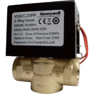 Válvula de Control Eléctrica / 2 Vías / Retorno por Resorte / DN25 / BSPT 1" / 220 V CA / Fan Coil