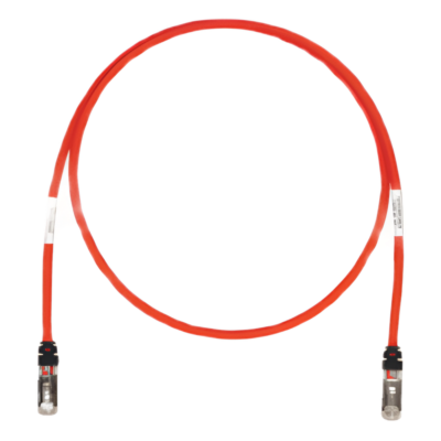Patch Cord Cat6A / Blindado S/FTP / 1.52 m (5 ft) / 500 MHz / 26 AWG / PoE++ 2500 Ciclos / LS0H / Color Rojo