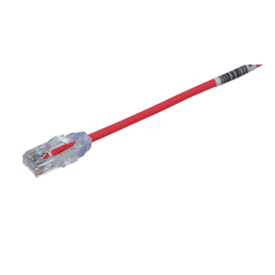 Cable de Parcheo UTP / Cat6 / 28AWG Diámetro Reducido / 20 cm / Rojo