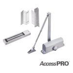 Kit de Control de Acceso / Chapa Magnética 280 kg (600 lbs) / Brackets L y Z / Cierra Puertas 45-65 kg / LED Indicador / Temporizador 1-45 s portada_0S1000-386