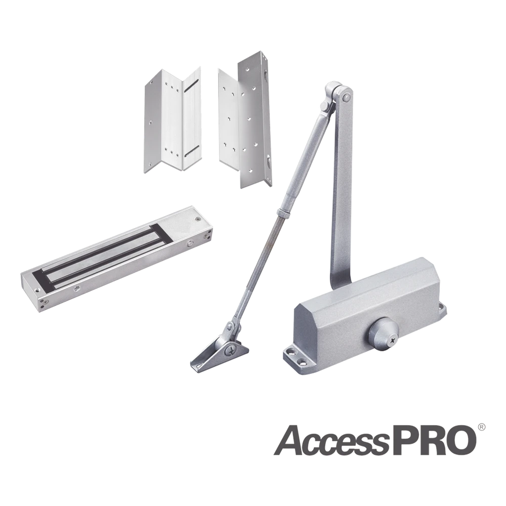 portada_0S1000-386 Kit de Control de Acceso / Chapa Magnética 280 kg (600 lbs) / Brackets L y Z / Cierra Puertas 45-65 kg / LED Indicador / Temporizador 1-45 s ACCESSKIT600N 1