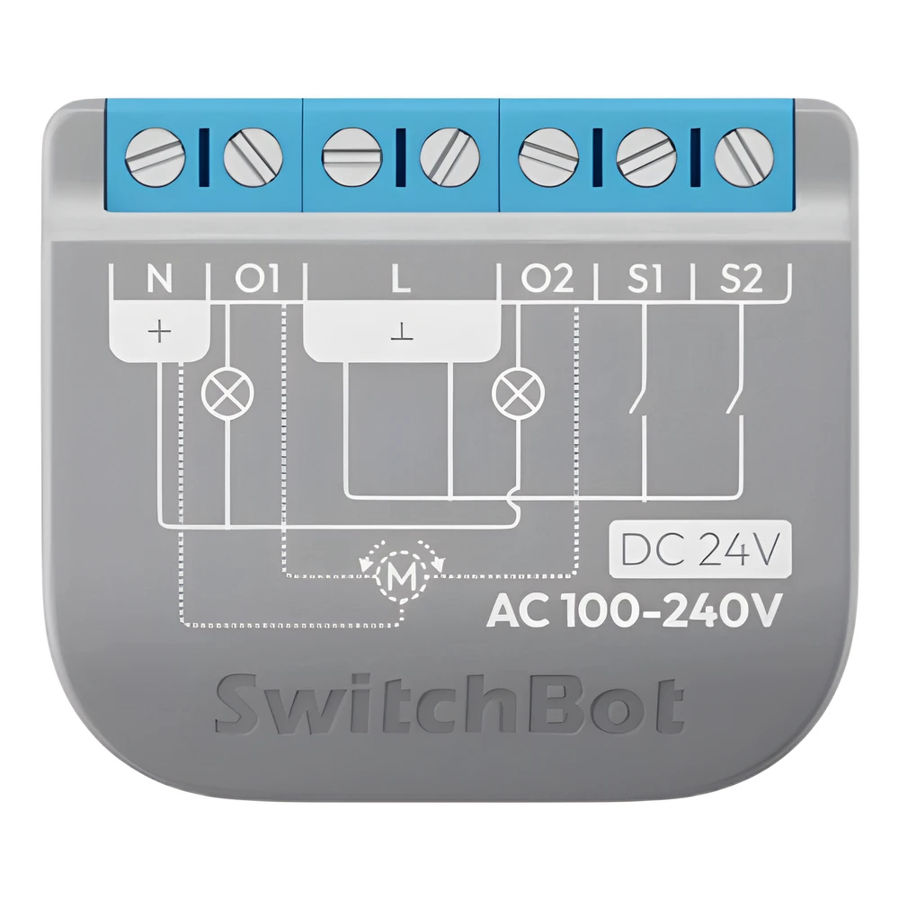 portada_0S1000-394 Relay Switch Inteligente 2 Canales / WiFi + BLE / Medición Consumo / 10A por Canal / Protección Sobrecarga / Compatible Matter / 42 x 36 x 16 mm (1.7 x 1.4 x 0.6 in) SWITCHBOTRELSW2PM 1