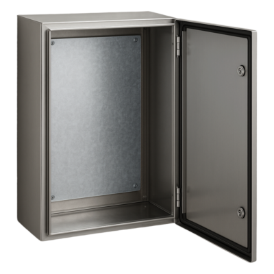 Gabinete de Acero Inoxidable / IP66 / 600x800x300 mm / 23.6x31.5x11.8 in / Carga 50 kg / Placa Galvanizada