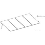 Estructura de Montaje Fotovoltaico / Losa Plana / Configuración 1x3 / Viento 170 km/h / Inclinación 10° / Rieles E-O 3.55 m (11.65 ft) / Rieles N-S 2.14 m (7.02 ft) / Altura 0.52 m (1.71 ft) / Área 10 m² / Módulos 645 portada_0S1000-46